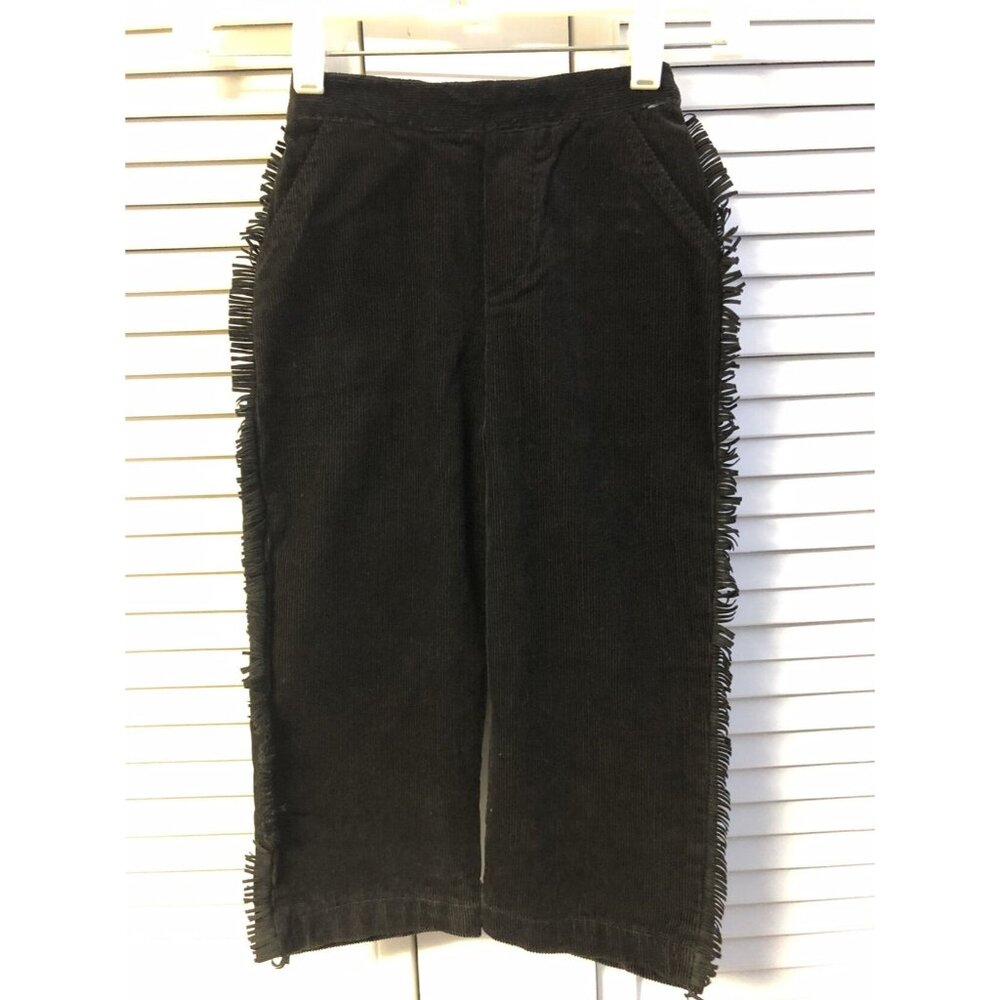 🆕 Rock Your Baby Size 4 Black Side Fringed Cord Pants